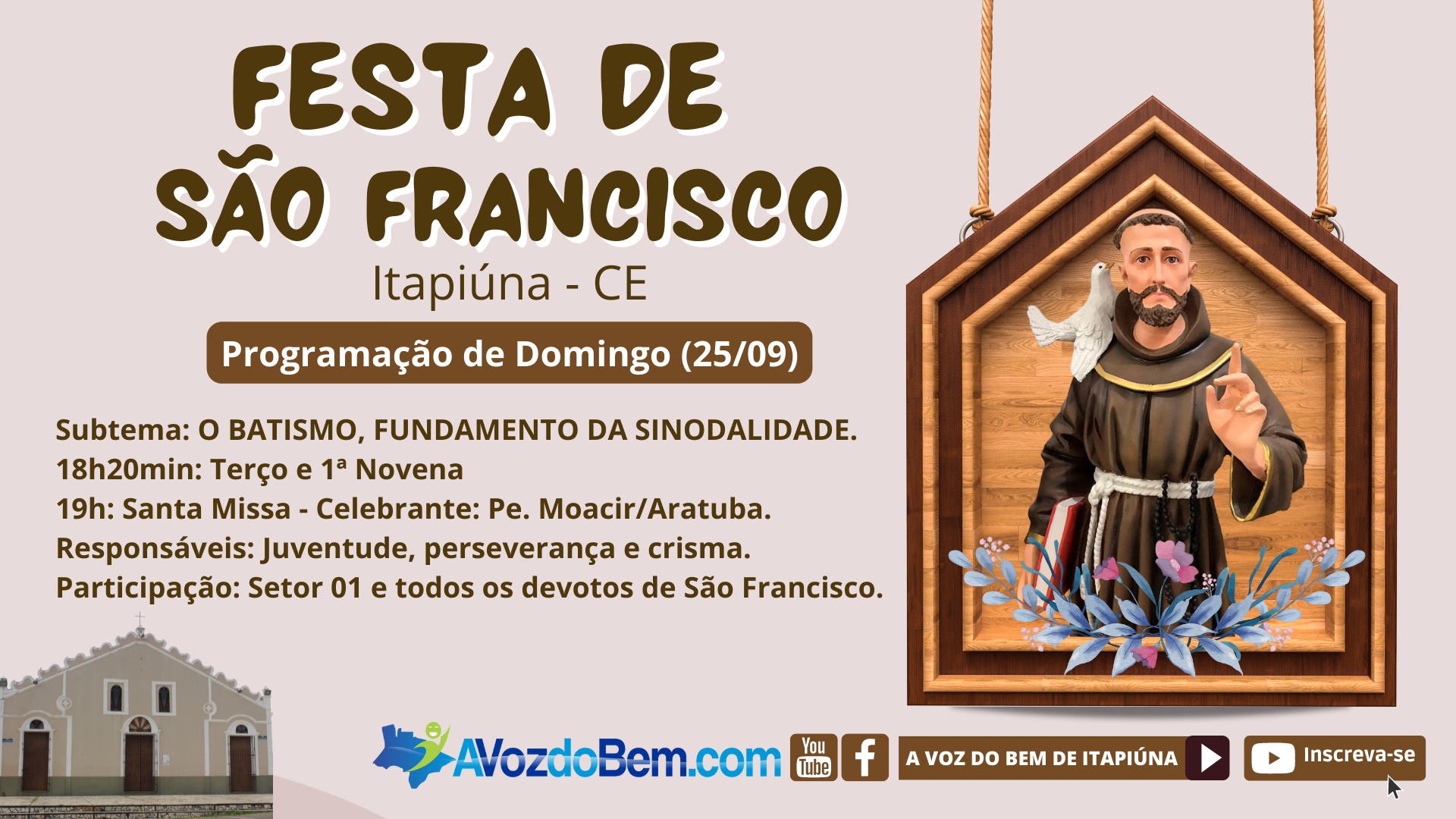 1ª Noite de Novena de São Francisco em Itapiúna – 25/09/2022