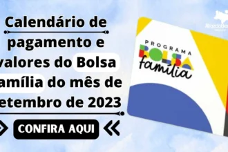 Calendário de pagamento e valores do Bolsa Família do mês de setembro de 2023