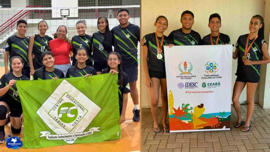 Jovens talentos do vôlei de Itapiúna se classificam para Etapa Estadual dos Jogos Escolares 2024