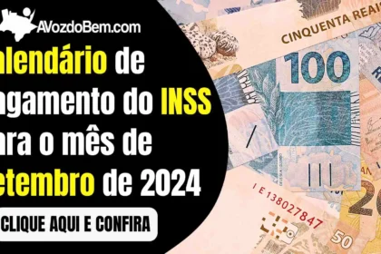 Calendário de pagamento do INSS para o mês de setembro de 2024