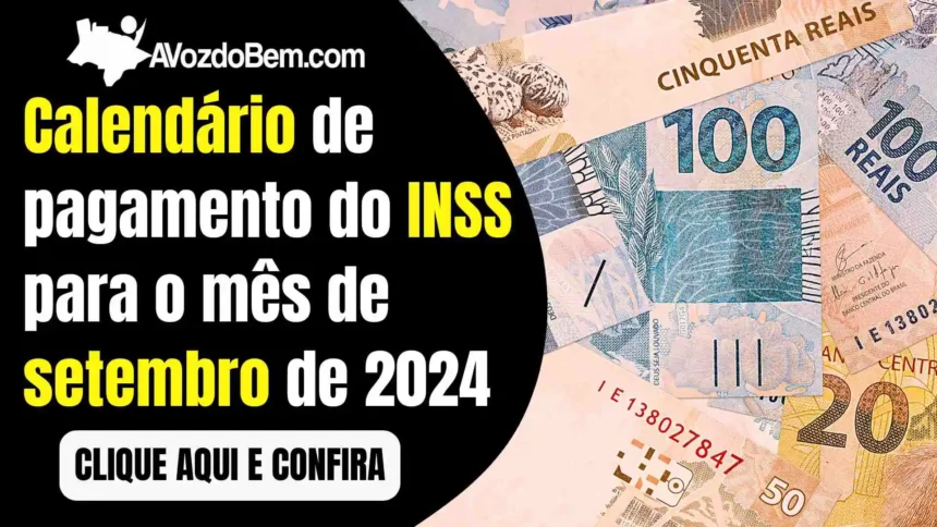 Calendário de pagamento do INSS para o mês de setembro de 2024