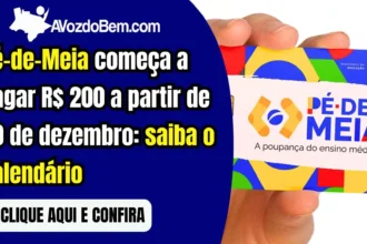 Calendário de pagamento do Pé-de-meia no mês de dezembro de 2024